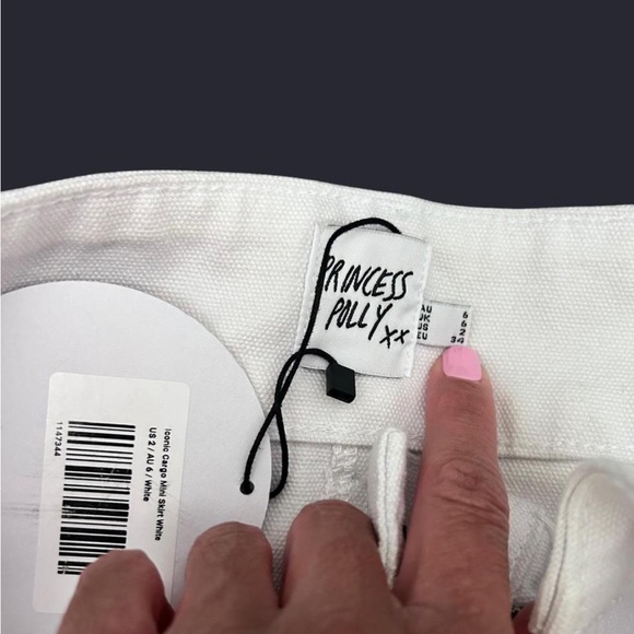 Princess Polly Lowrise Iconic Cotton Denim Cargo Micro Miniskirt with belt. - Picture 7 of 11